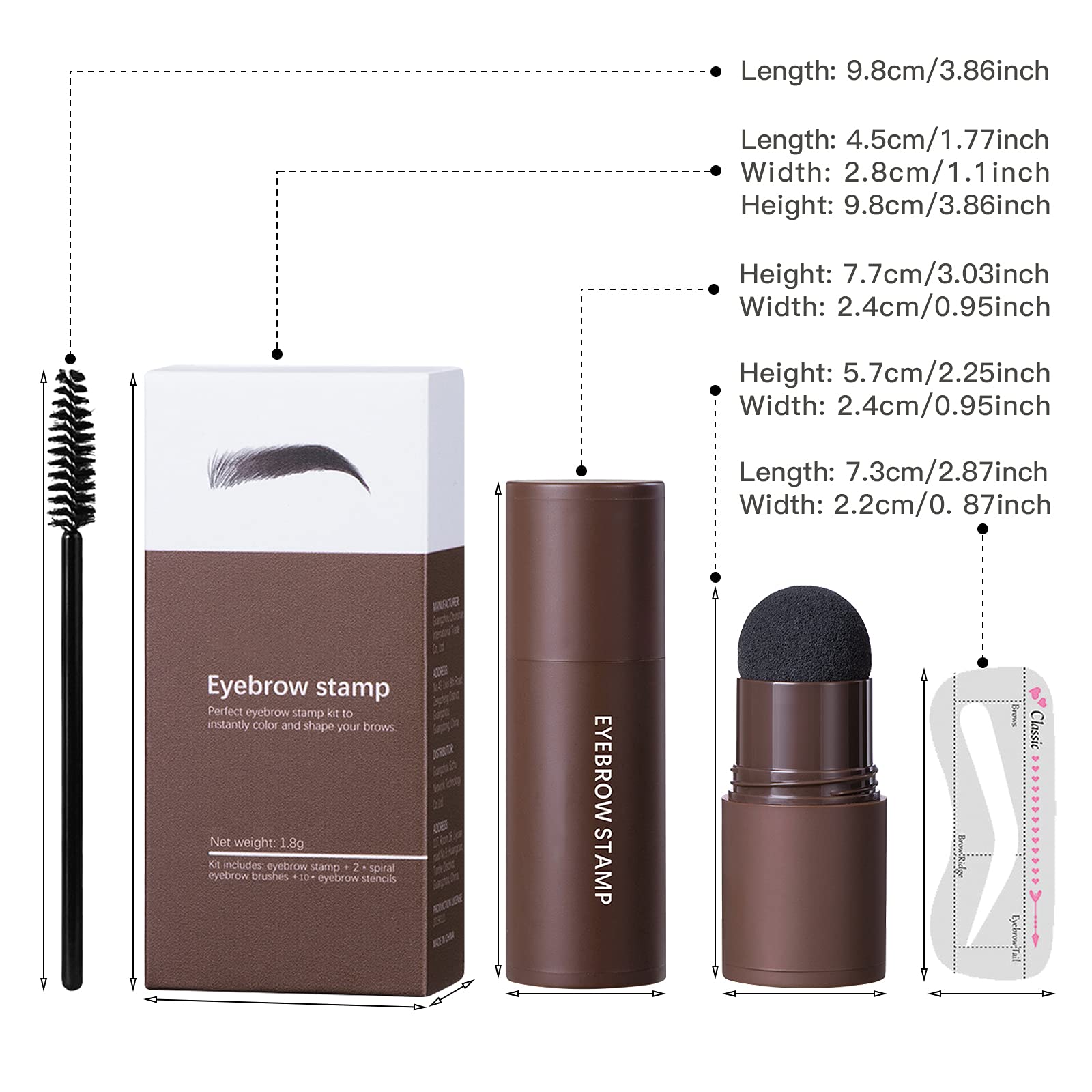 Lokfar 10 reusable eyebrow stencils laid out for versatile shaping.