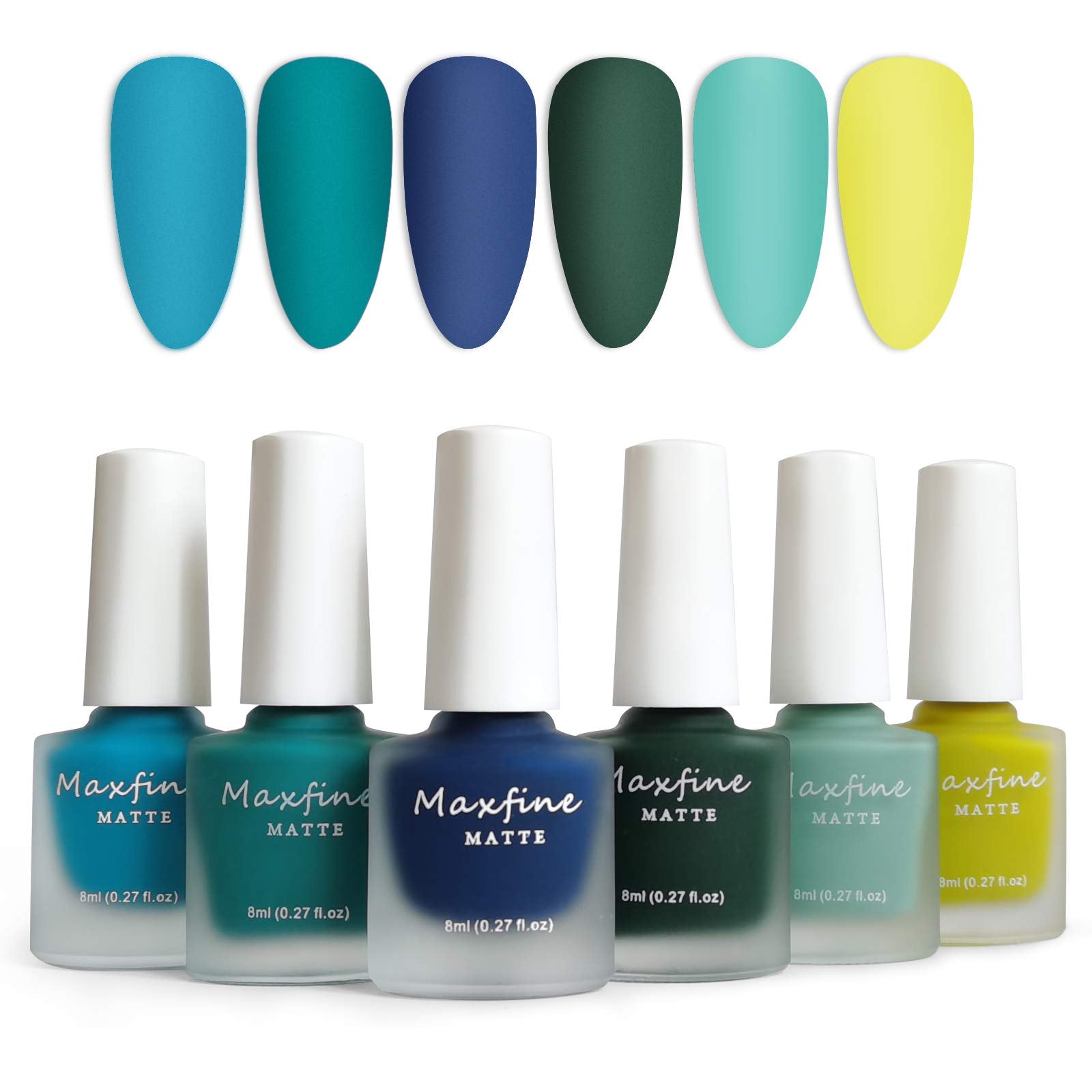 LOKFAR 6-color matte nail polish set with bold fall shades for chic nails
