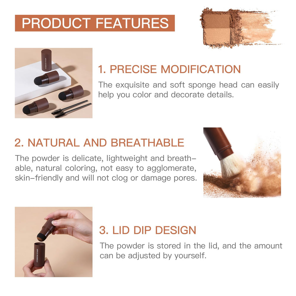 Lokfar dark brown powder swatch for bold brow shade.