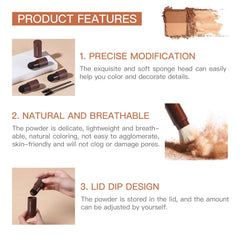 Lokfar dark brown powder swatch for bold brow shade.