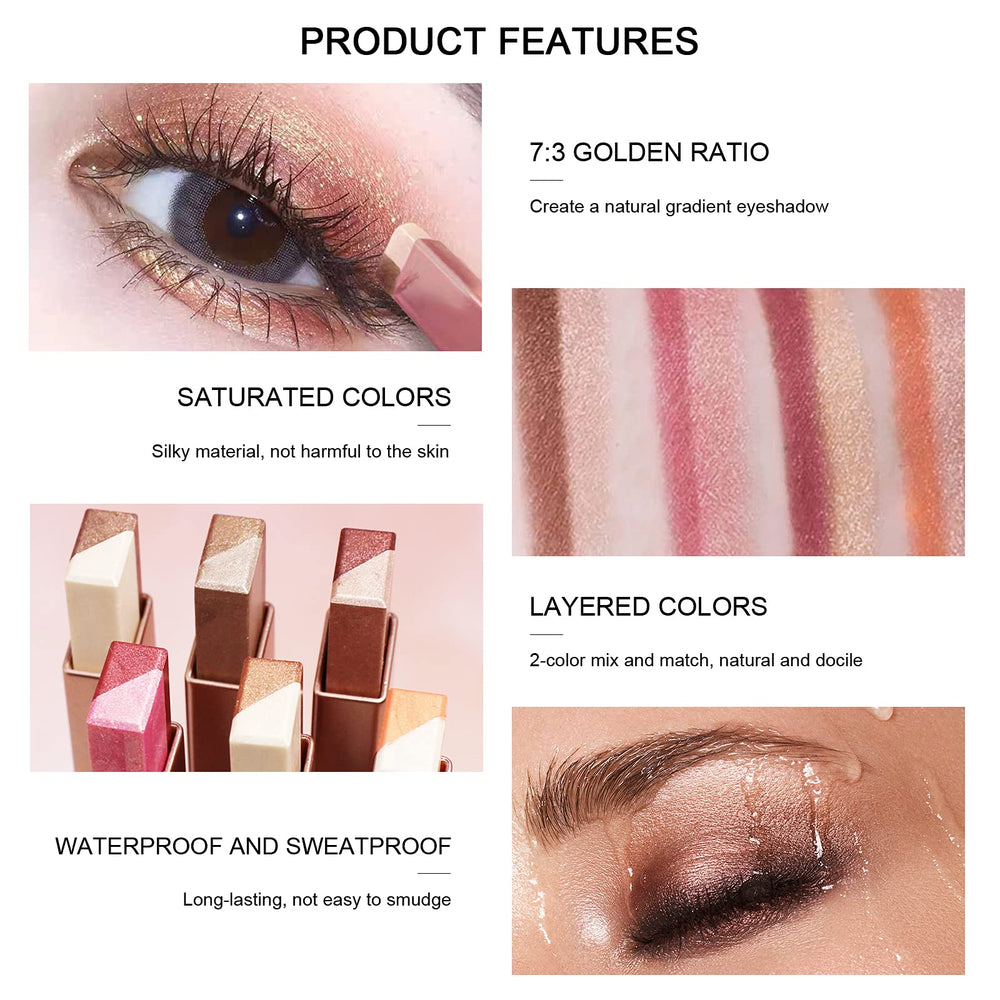 Lokfar glitter eyeshadow stick orange adds bright pop and shimmer.