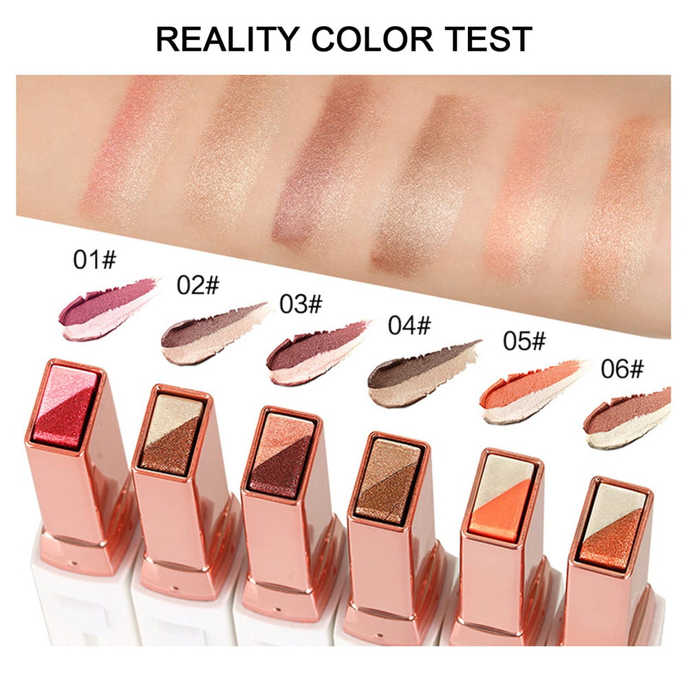 Lokfar glitter eyeshadow stick red brown blends bold tones for a smoky touch.