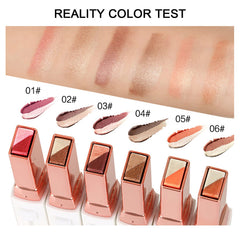 Lokfar glitter eyeshadow stick red brown blends bold tones for a smoky touch.