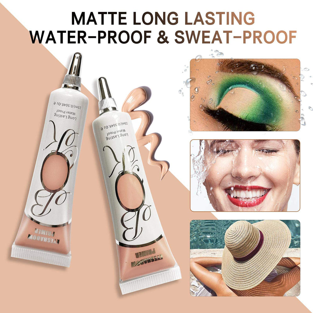 LOKFAR matte eyeshadow primer rose pink tube soft base for lighter shadows.