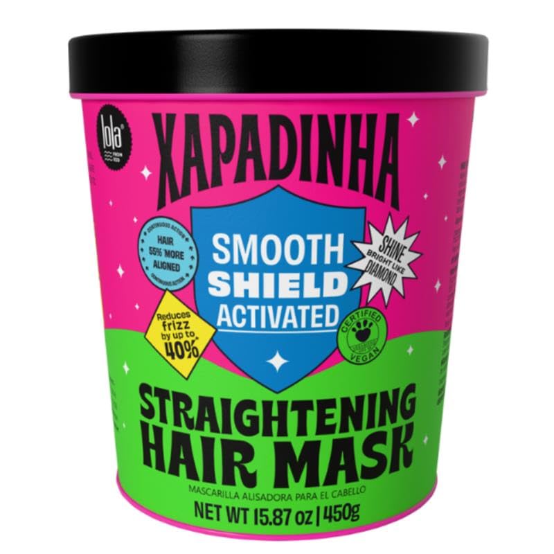 Lola From Rio Xapadinha hair mask bottle for straight hair care.