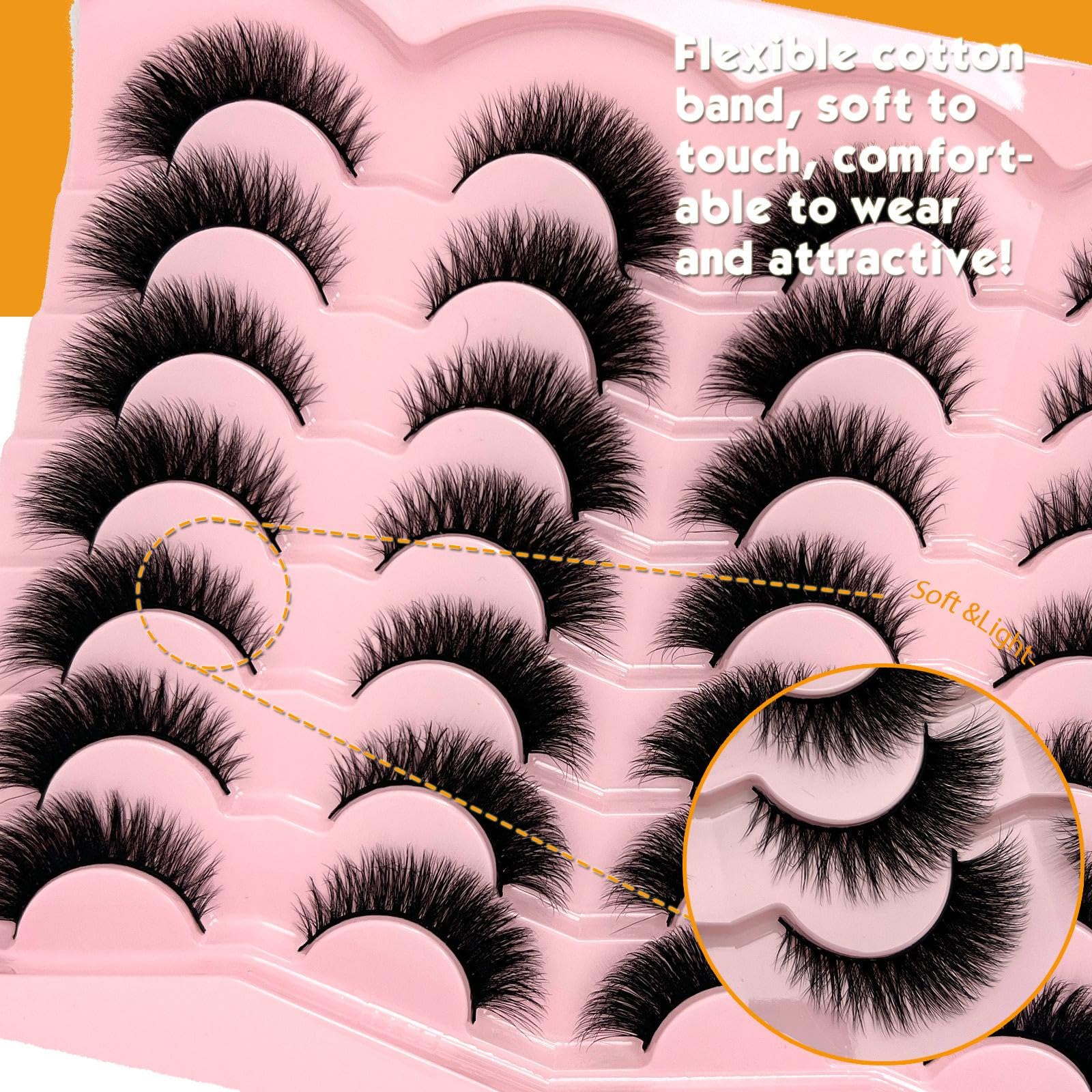 Loladook 3D fluffy lashes 16mm add volume with a subtle lift