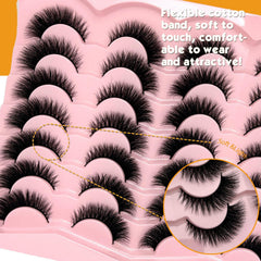 Loladook 3D fluffy lashes 16mm add volume with a subtle lift