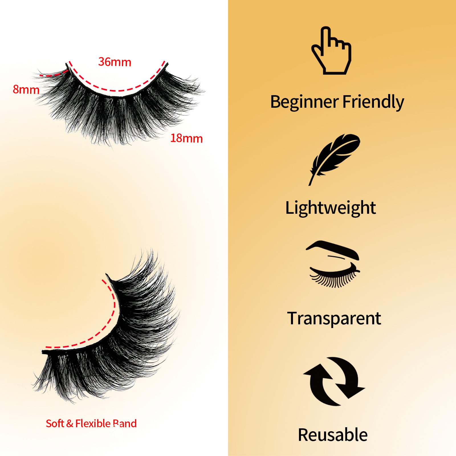 Loladook D-Curl lashes lift and open the eye with a curved shape