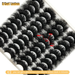 loladook Mink Lashes 5D multi-layered volume for dramatic eye shape