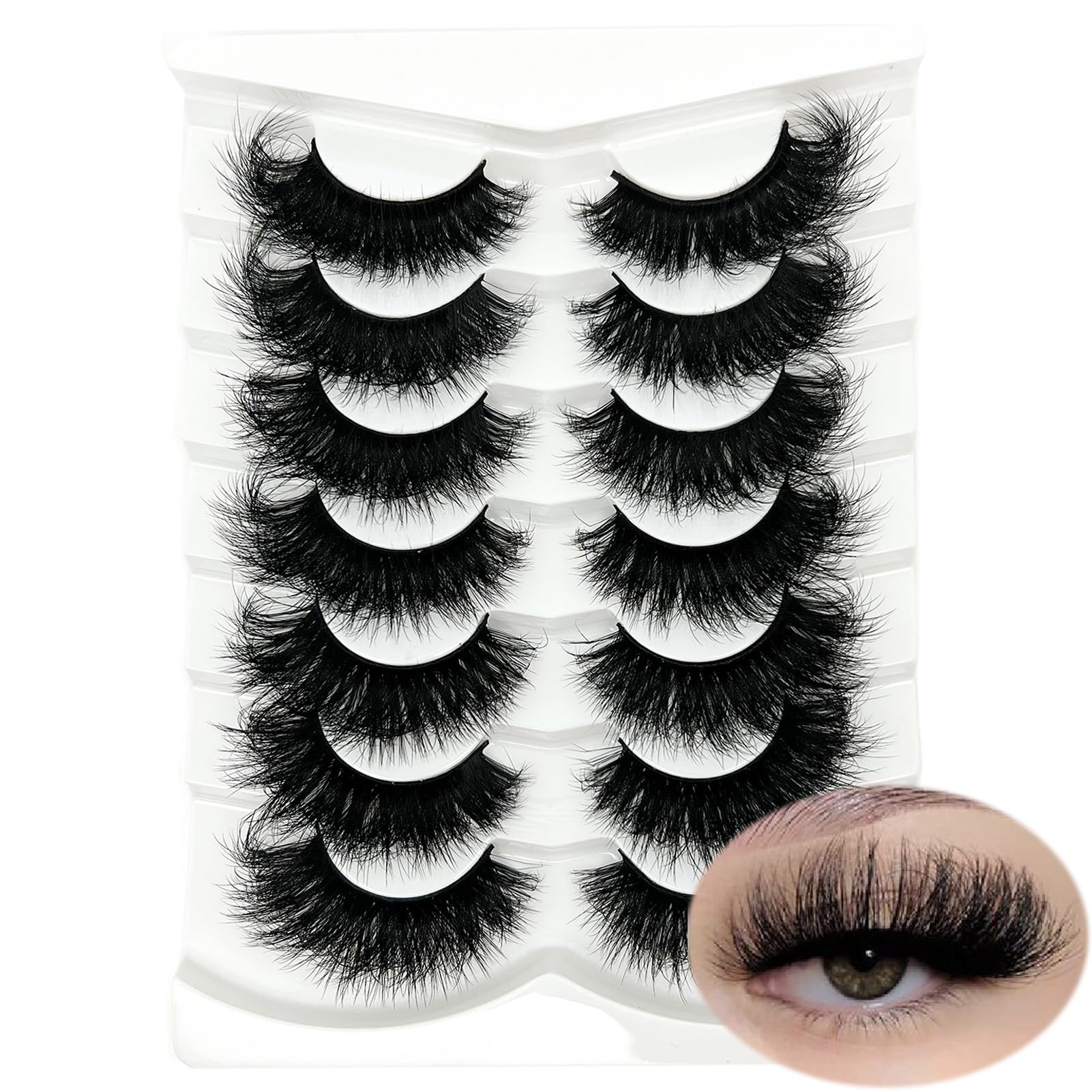 loladook mink lashes dramatic cat-eye 25mm full-volume look