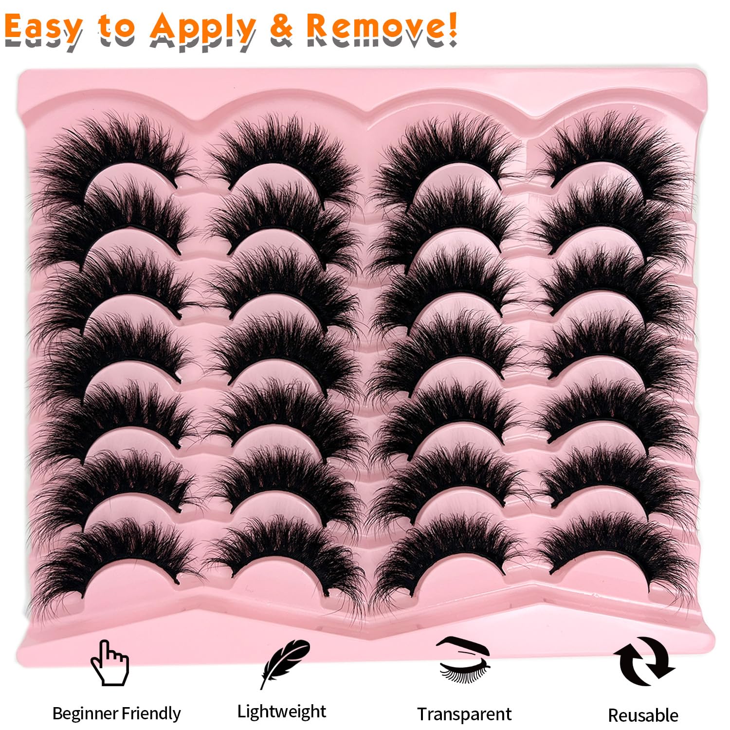 Lightweight faux mink lashes by Loladook for all-day comfort