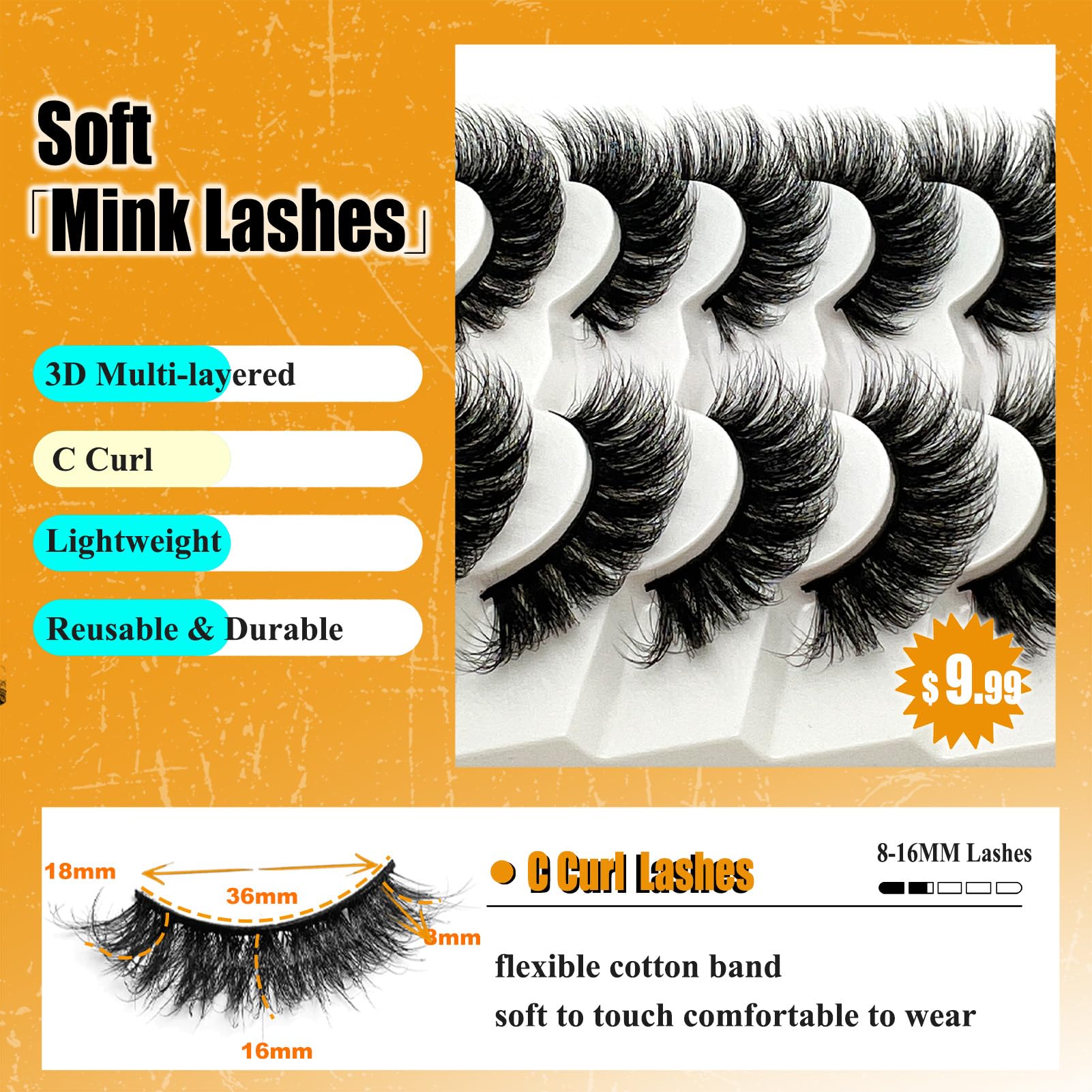Loladook soft mink lashes feel feather-light for all-day comfort