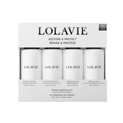 LolaVie Restorative Shampoo travel bottle for clean, refreshed hair on the go.