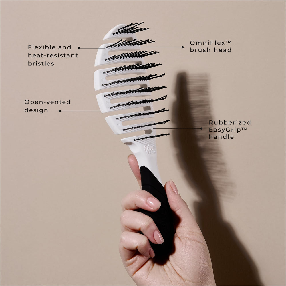 LolaVie Wet Brush Pro Flex Dry with heat-resistant bristles for safer, faster styling
