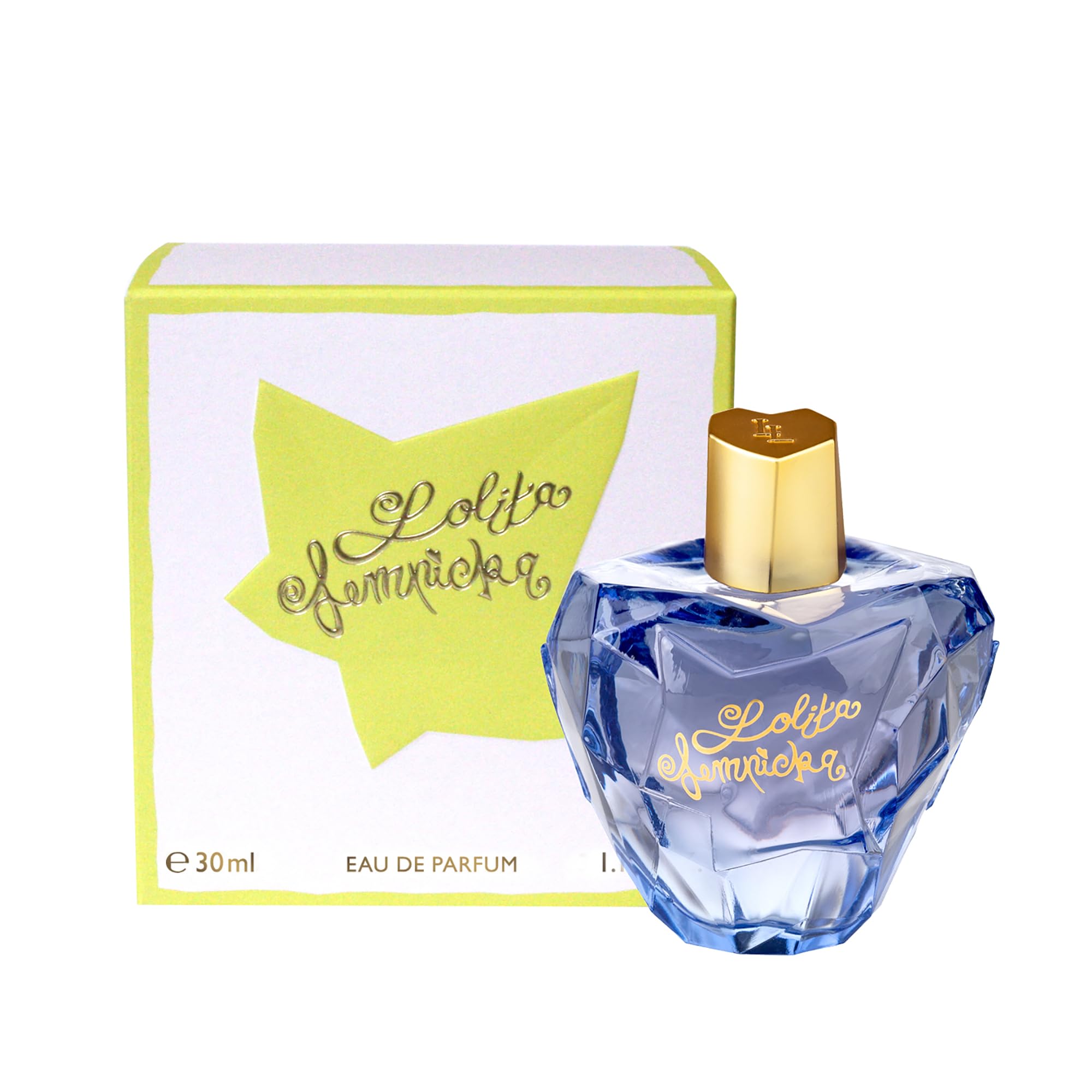 Lolita Lempicka Mon Premier bottle cap close-up, supports precise spray application.