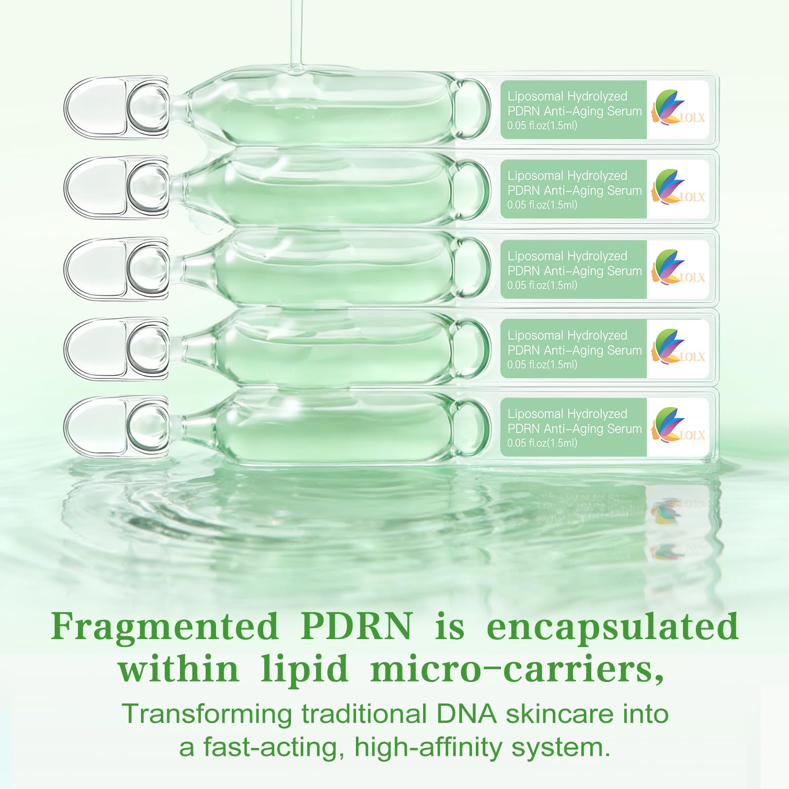 LOLX serum dropper closeup shows precise dosing for hydration