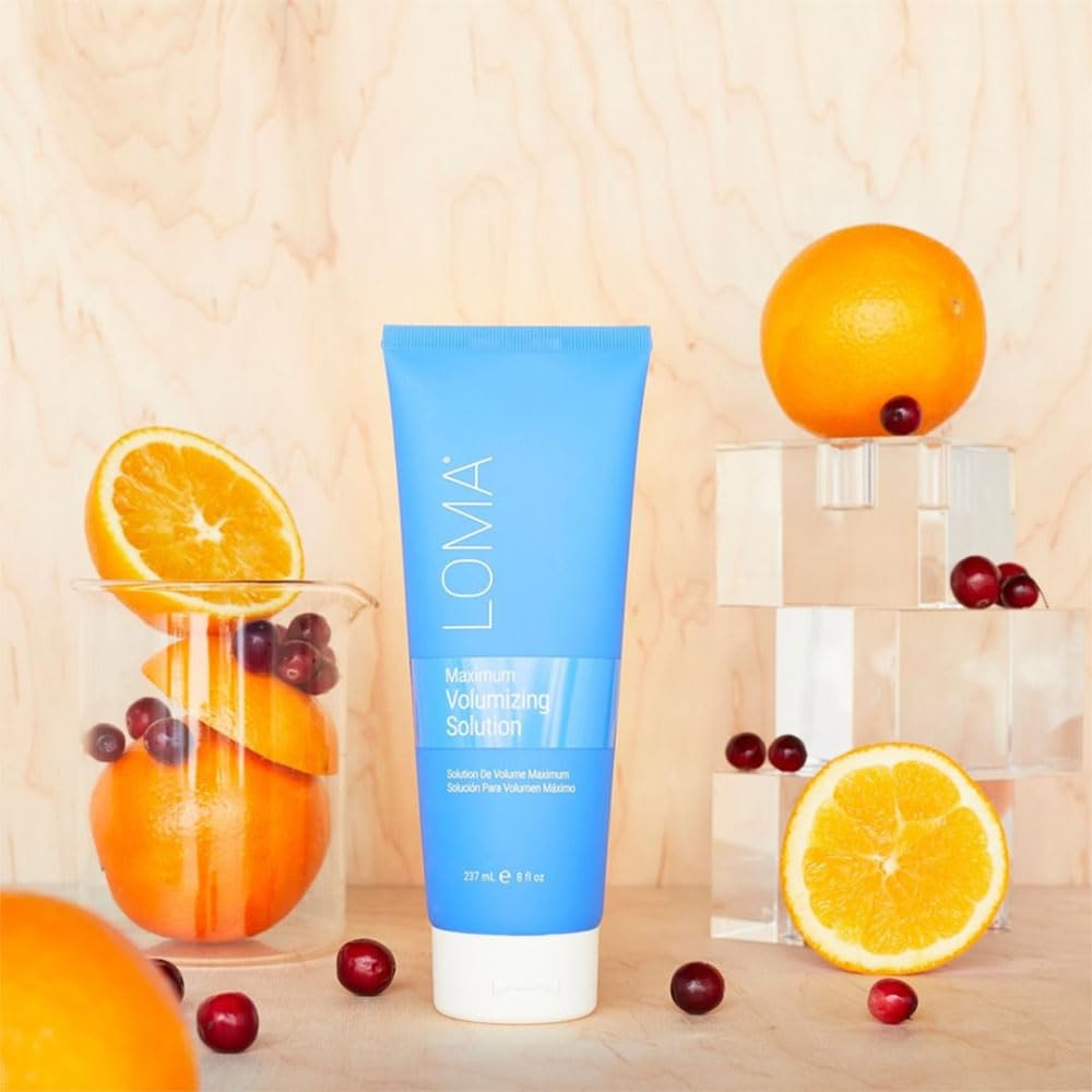 Loma Maximum Volumizing Solution ingredients illustration highlighting color protection