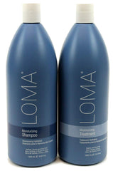 Loma Moisturizing Shampoo bottle shows rich hydration for dry or color-treated hair.