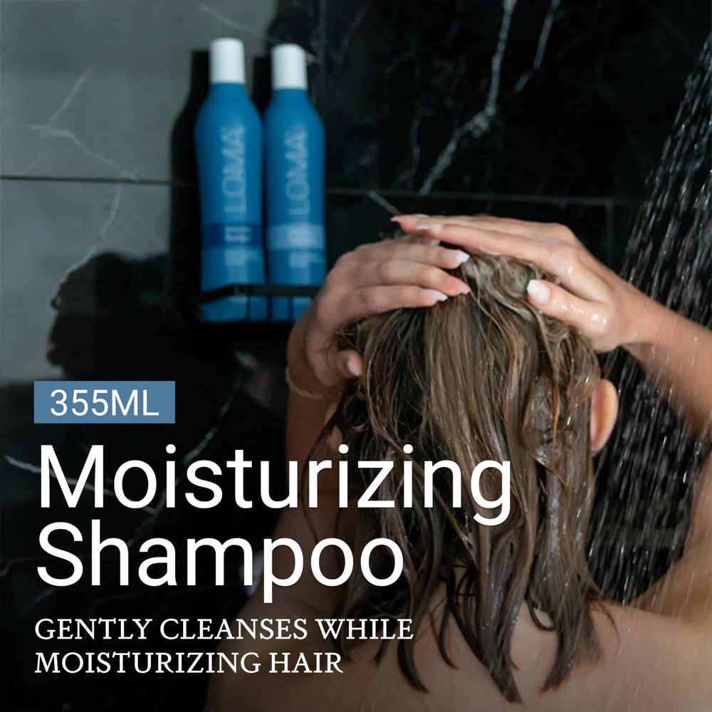 Loma Moisturizing Shampoo cap pour shows easy daily dispensing