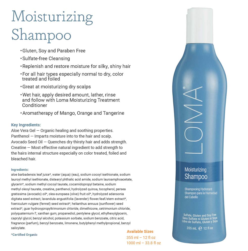Loma Moisturizing Treatment jar demonstrates creamy hydration for color-treated strands.