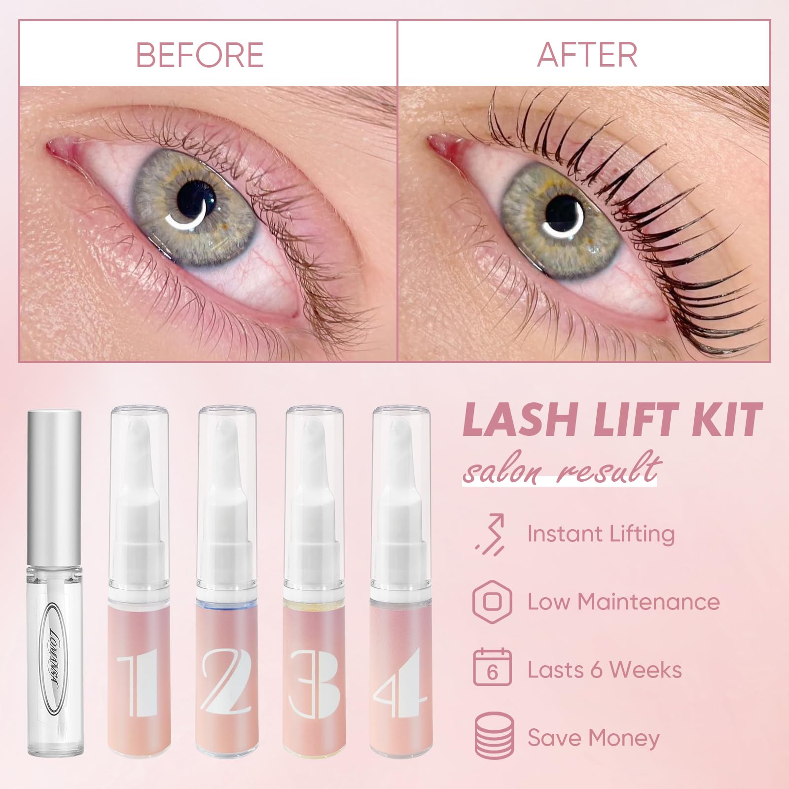 Lomansa lash lift squeeze bottle design preserves freshness and hygiene