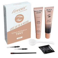 Lomansa Lash Tint Kit packaging showing a ready-to-use home solution.