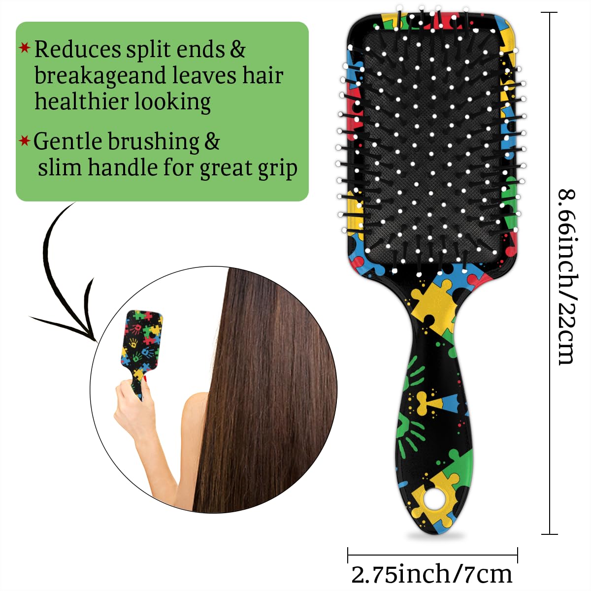 Lombardiden Hair Brush for Wet and Dry Hair versatile daily grooming.