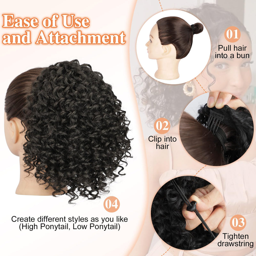 Lommel ponytail with two clips for stable styling.