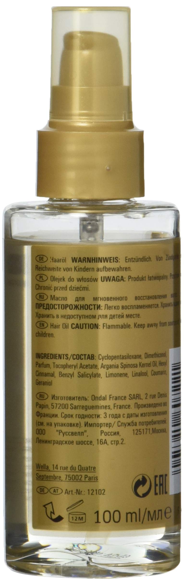 Londa Velvet Lightweight Oil dispense cap enabling easy application