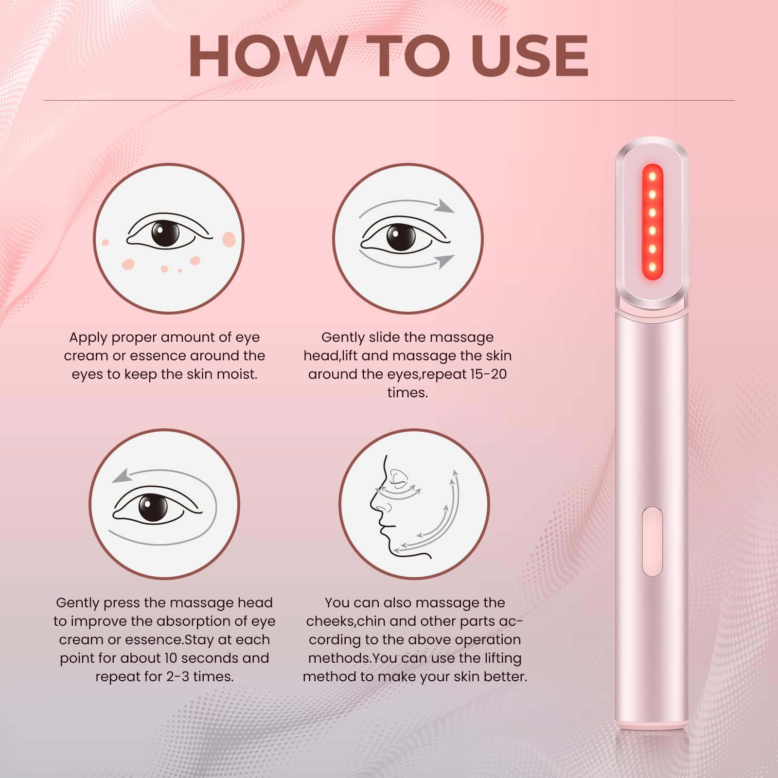 Londxin wand used on neck area to target tension and fine lines