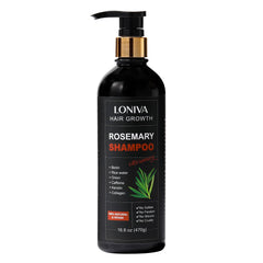 LONIVA Rosemary Hair Growth Shampoo bottle for gentle cleansing and vitality.