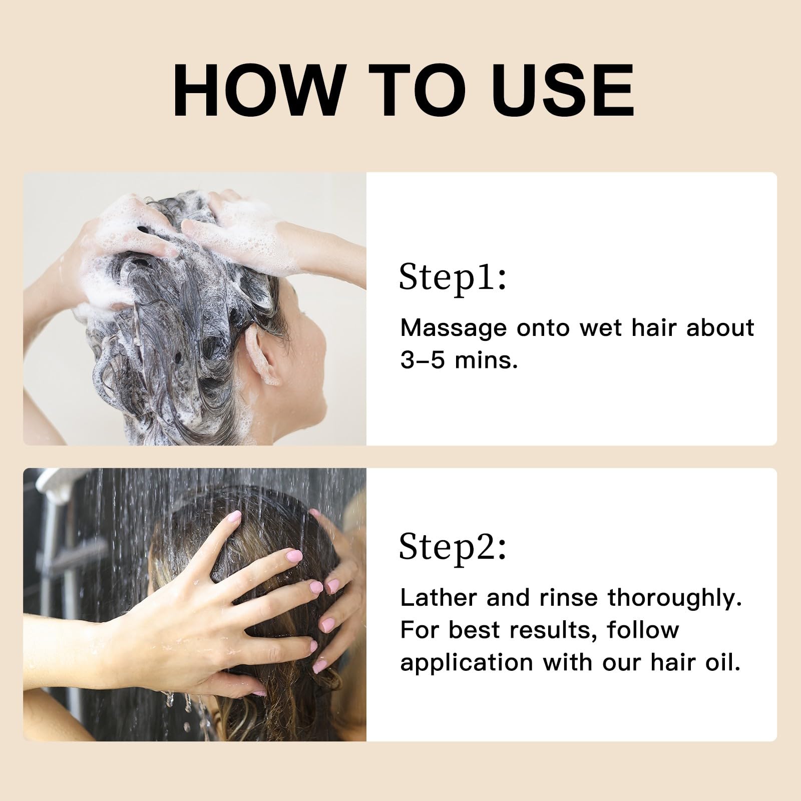 LONIVA shampoo rice water close-up suggests nourishing scalp care.