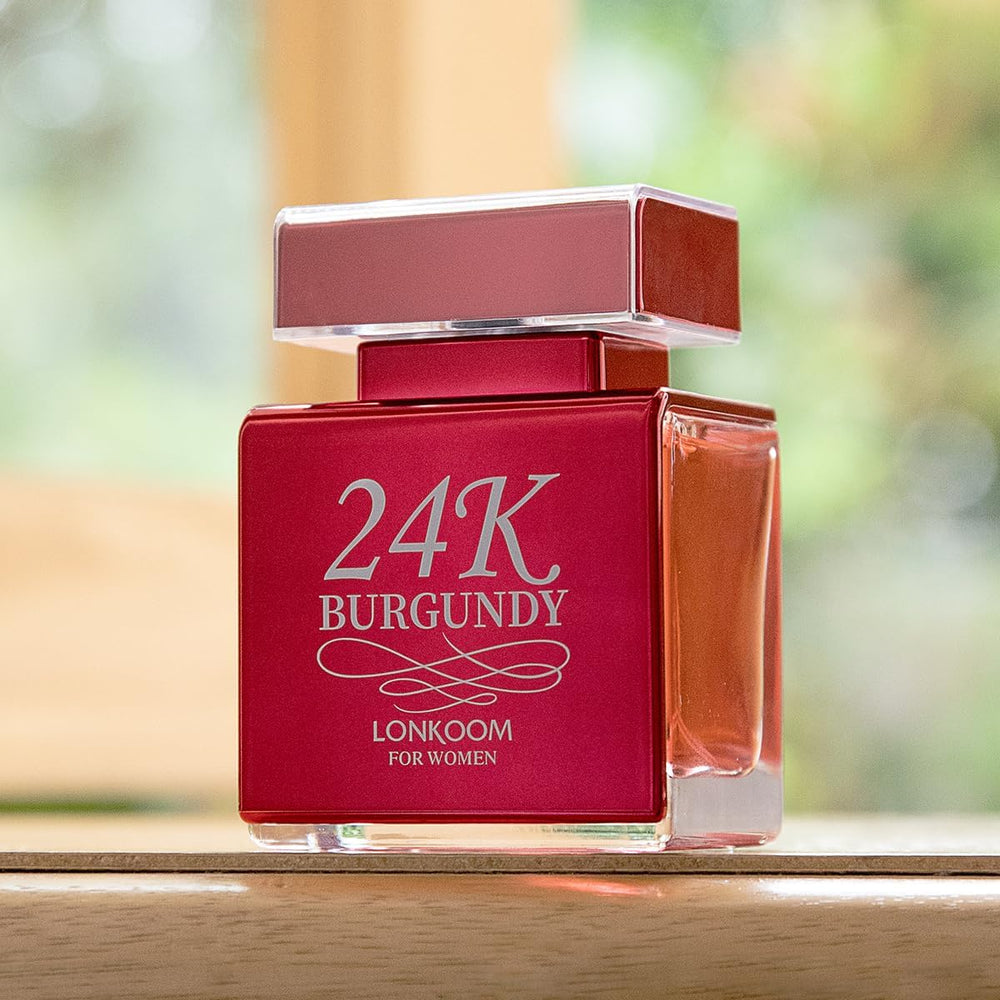 Lonkoom 24K Burgundy skin glow after application.