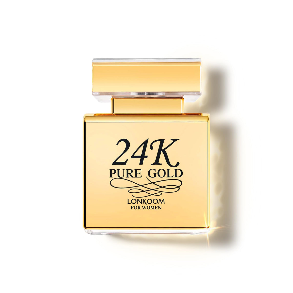 Lonkoom 24K Gold Perfume bottle front showcases luxury for daily wear.