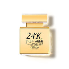 Lonkoom 24K Gold Perfume bottle front showcases luxury for daily wear.