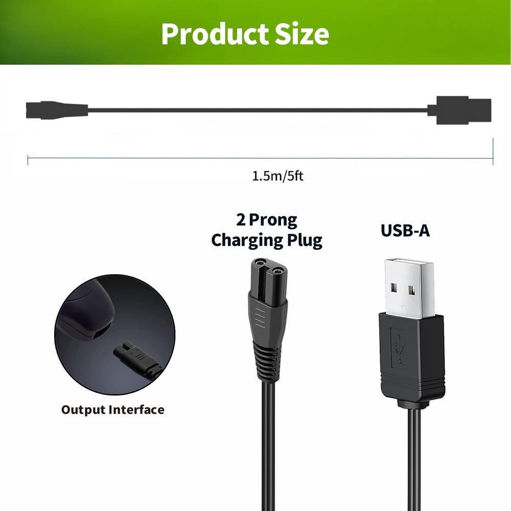 LONNKY USB charger cord for Hatteker RFC696, compact and travel-ready.