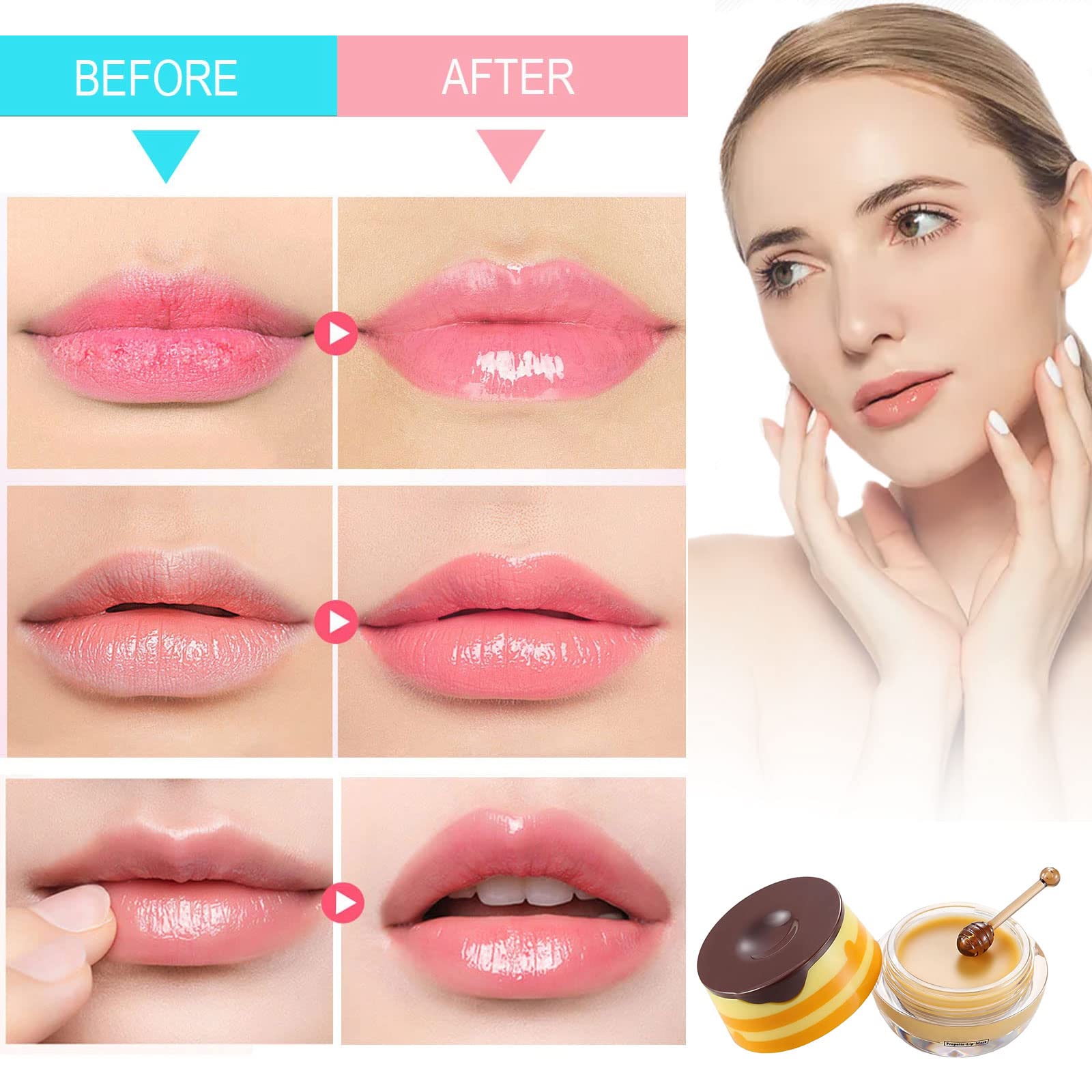 Loobexery honey strawberry lip mask closeup with silky texture and sweet aroma