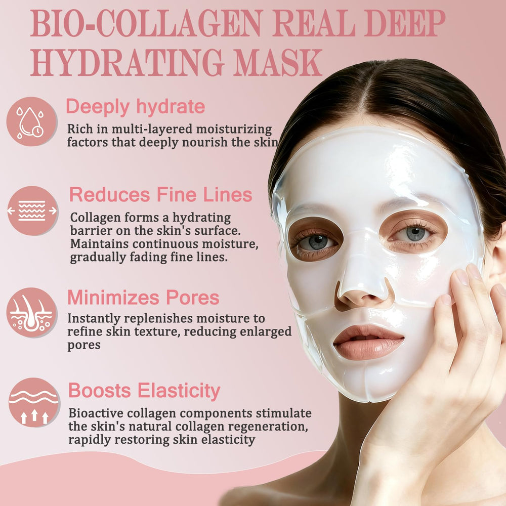 Loobexery hydrogel mask being applied for deep hydration and refreshed skin