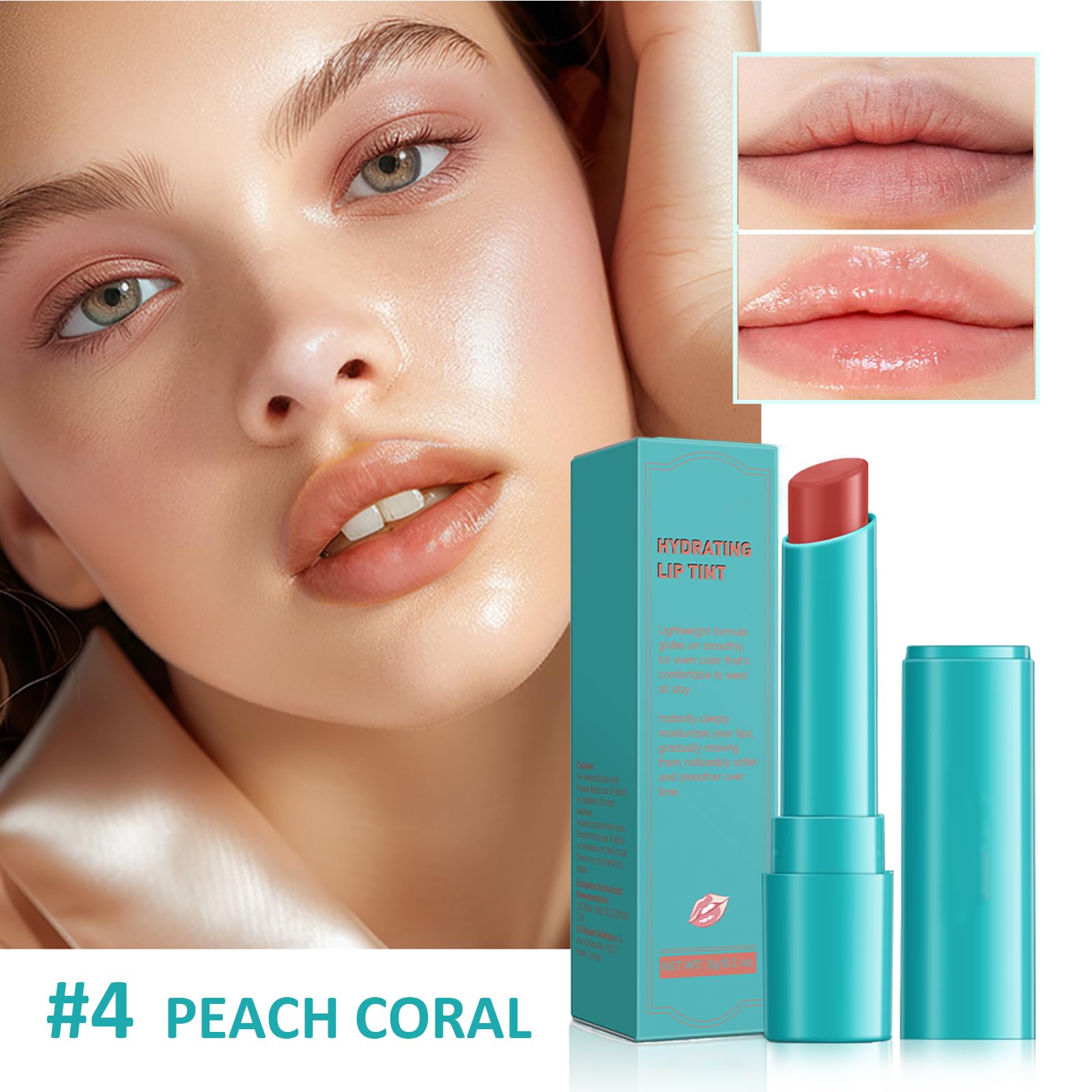 Loobexery lip tint glossy finish close-up showing vibrant shine.