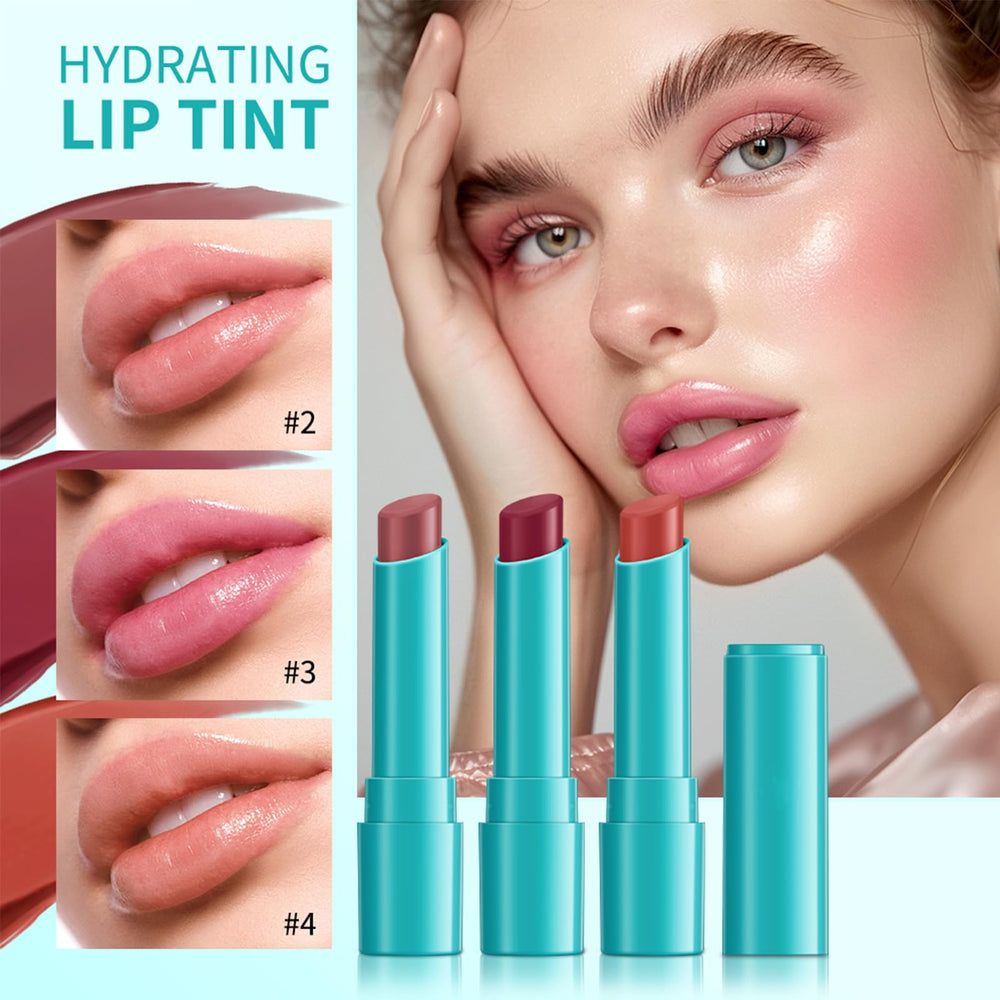 Loobexery lip tint rose shade demonstrates smooth, even application.