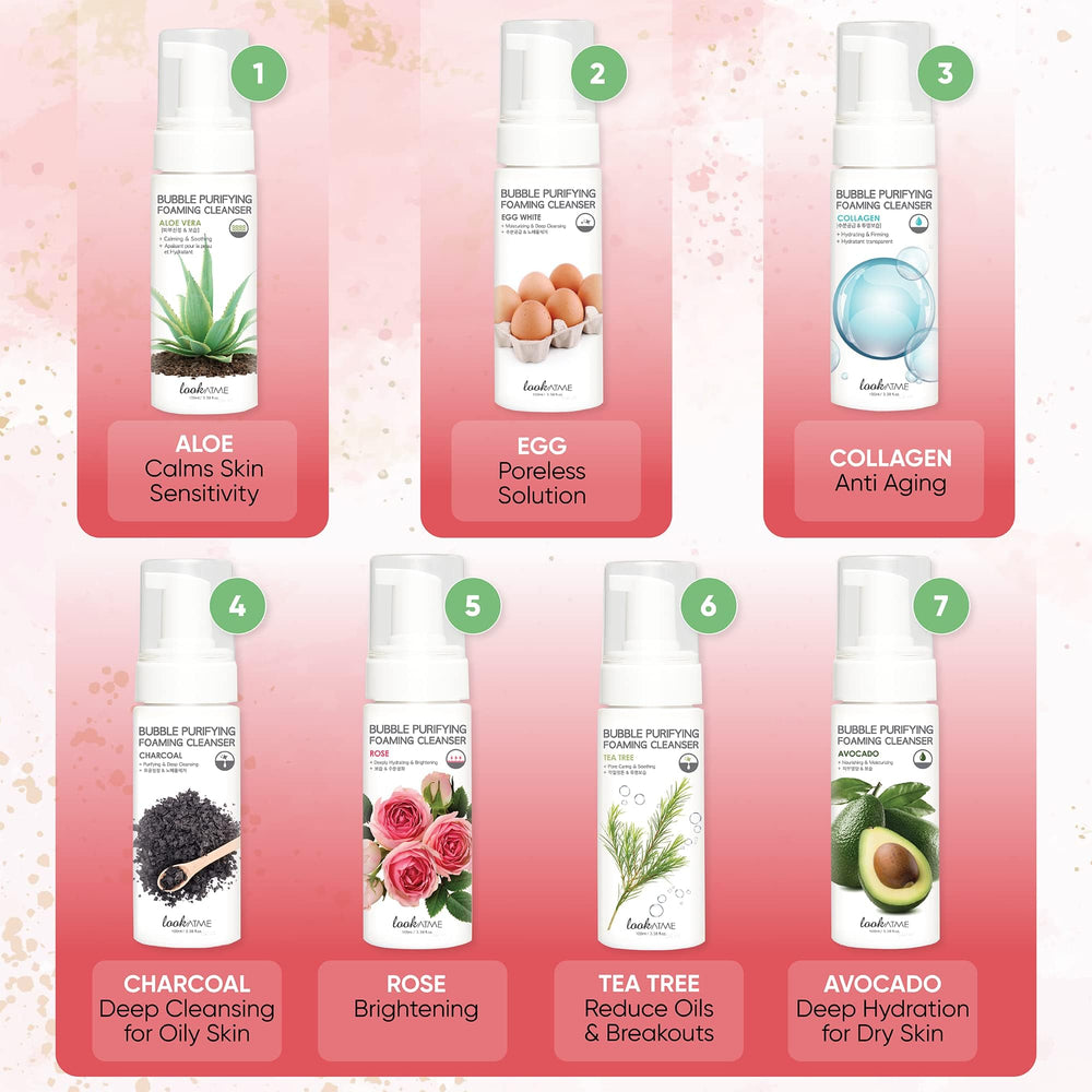 LOOKATME Korean Aloe Vera Cleanser in a daily skincare routine setup.