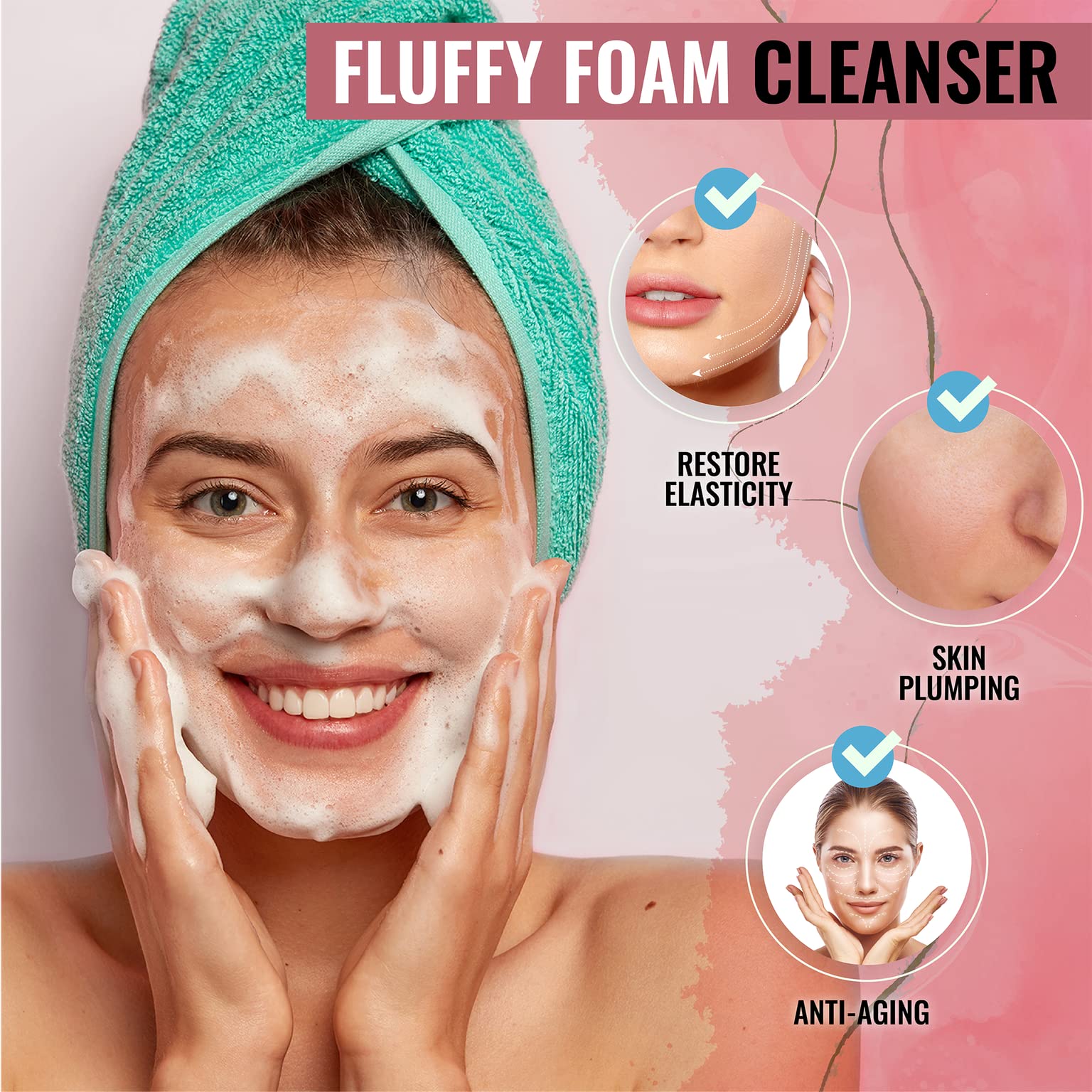 LOOKATME Korean Face Wash bottle-pour shot highlights lightweight cleanse for daily use