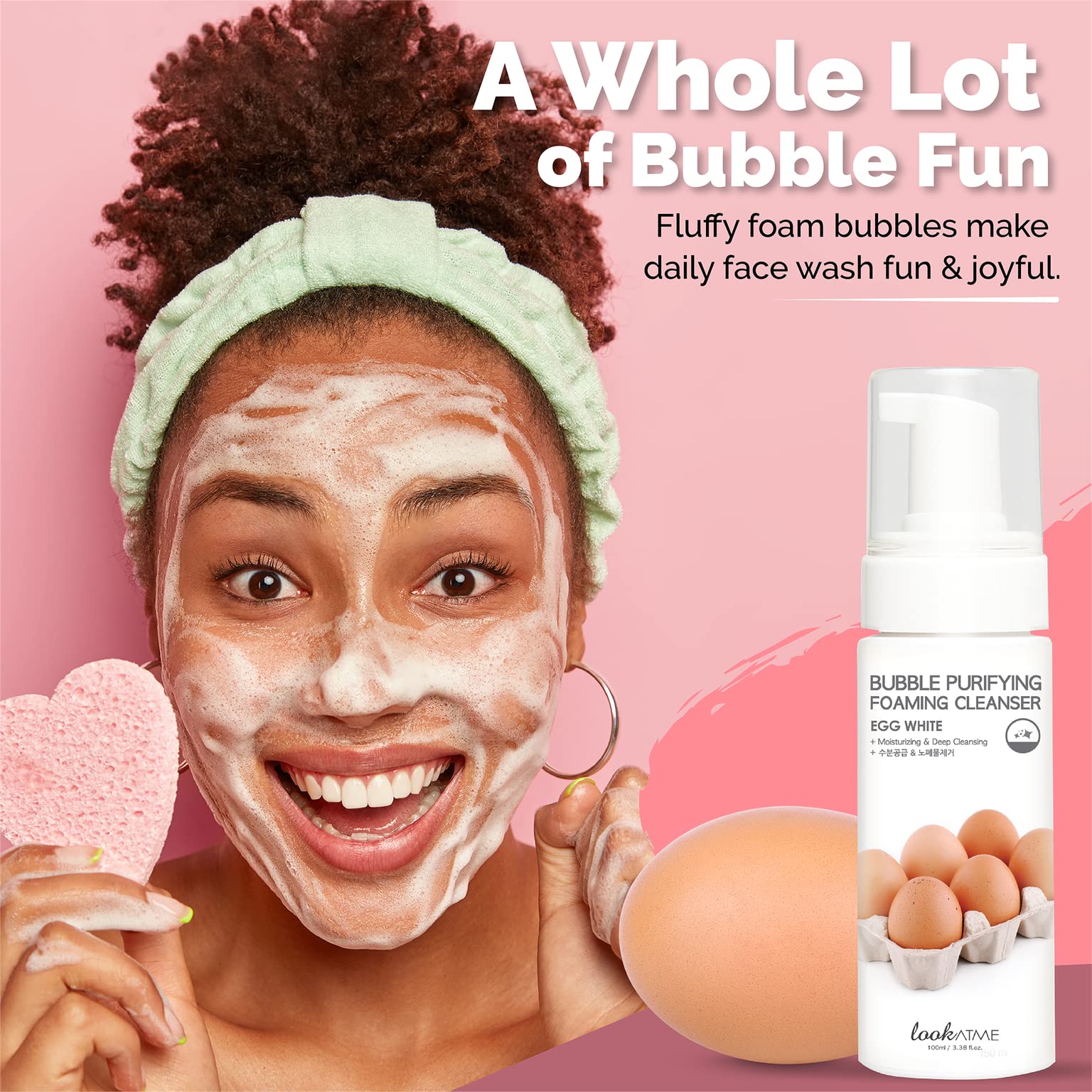 LOOKATME Plant-based formula label emphasizes clean, vegan skincare benefits.