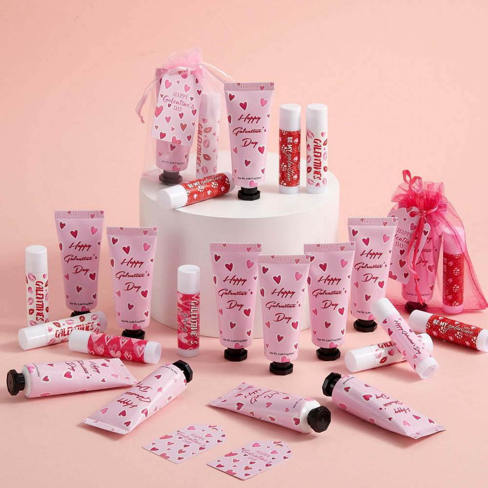 Unpacked packaging display for bulk Galentine's gifts