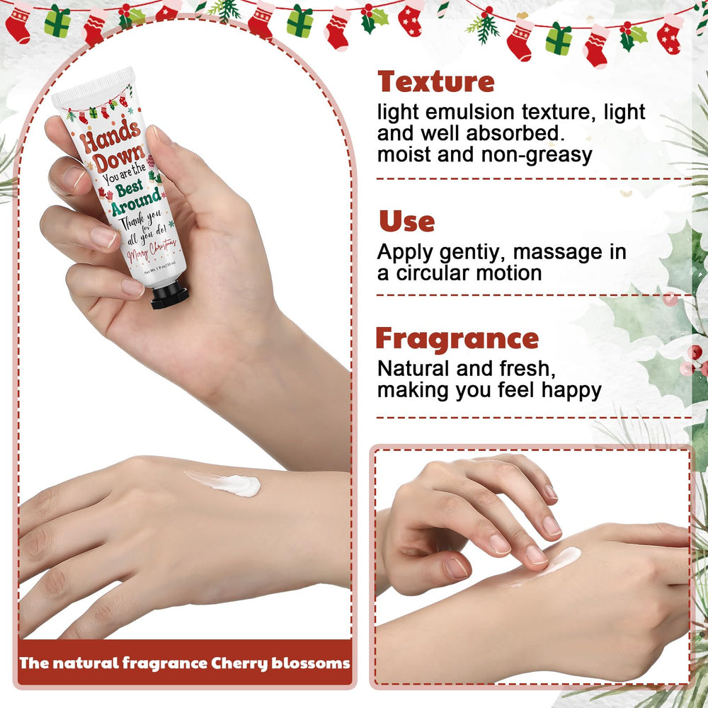 Loopeer hand cream tube with Christmas message, adds personal touch to gifts.