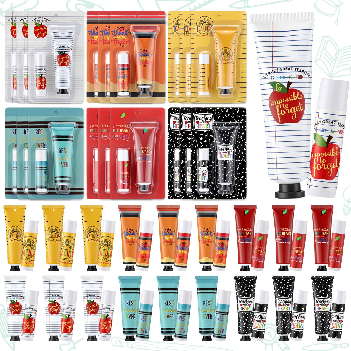 Loopeer teacher gifts bulk 18-set card display for easy appreciation gifting