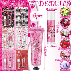 Loopeer Valentine lip balm 6-pack keeps lips smooth and moisturized.