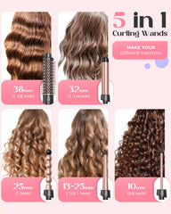 Lopeie taper wand 0.5-1.0 inch for quick, natural curls.
