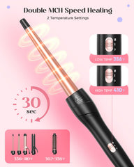 Lopeie 0.35 inch small wand for precise curl definition.