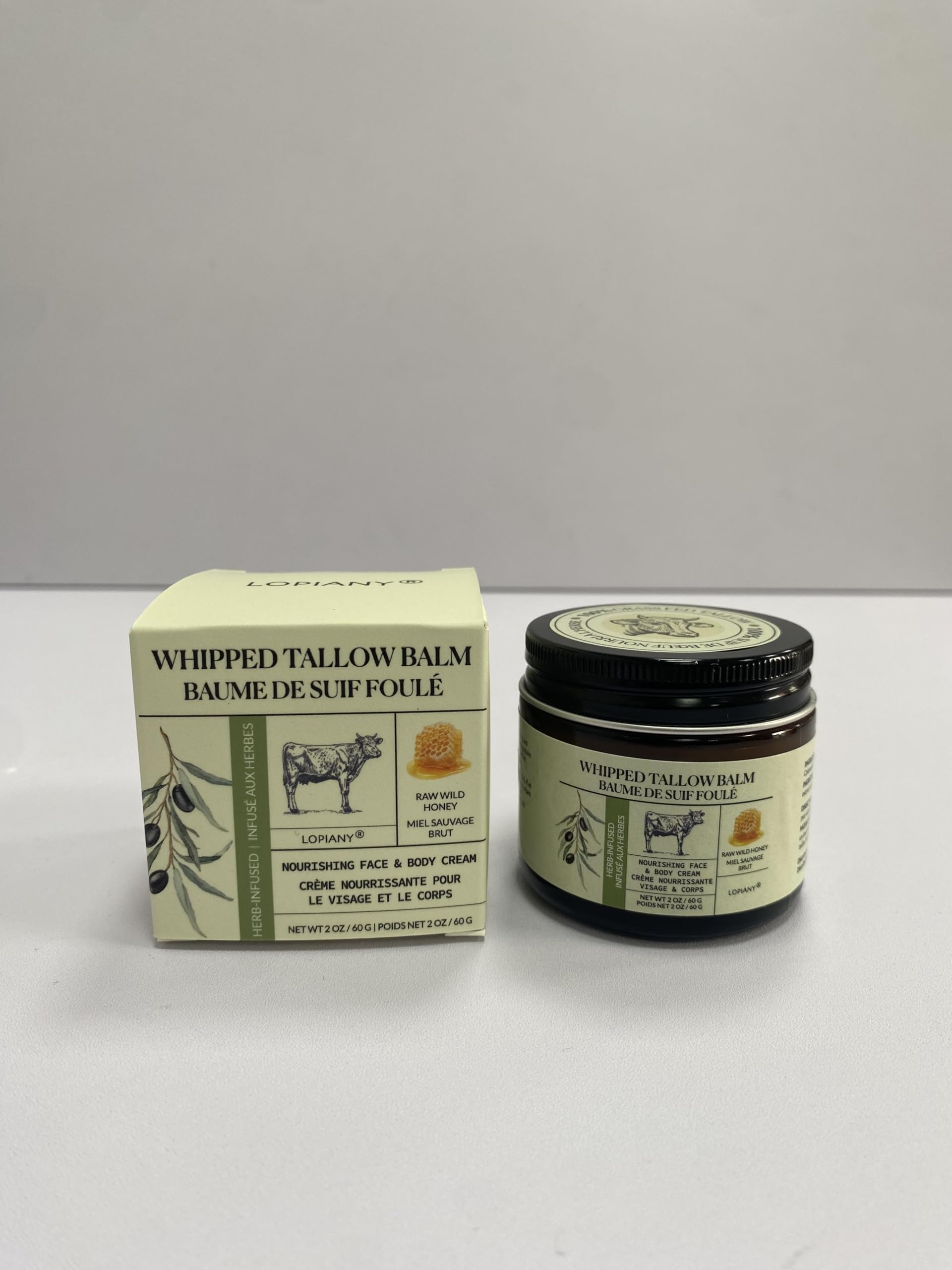 LOPIANY beef tallow honey balm on-skin-application shows easy spread and comfort